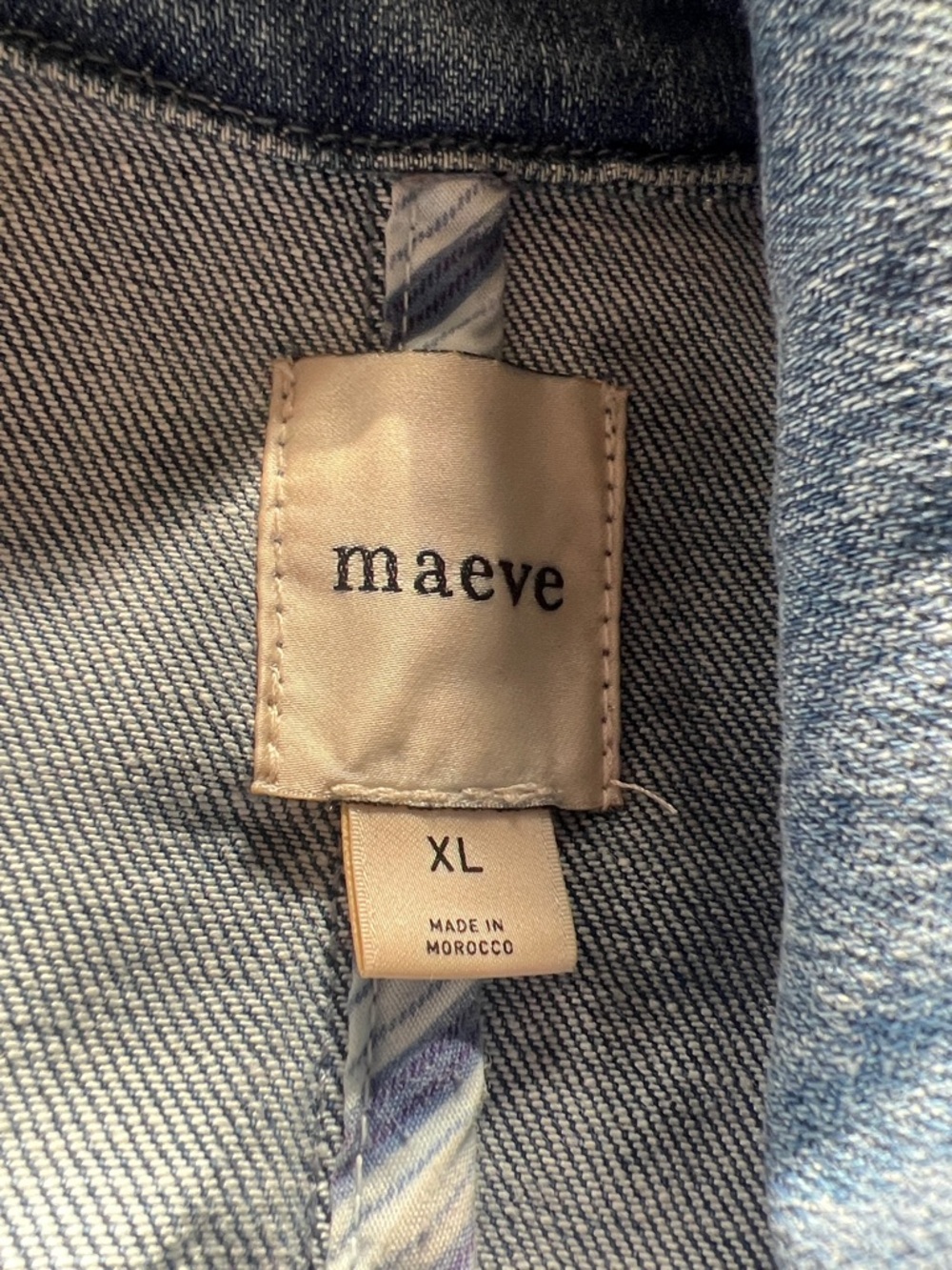 Anthropologie- Maeve Distressed Light Blue Denim Blazer - Picture 12 of 12